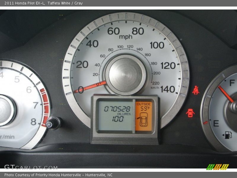 Taffeta White / Gray 2011 Honda Pilot EX-L