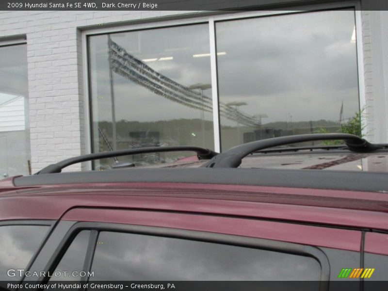 Dark Cherry / Beige 2009 Hyundai Santa Fe SE 4WD