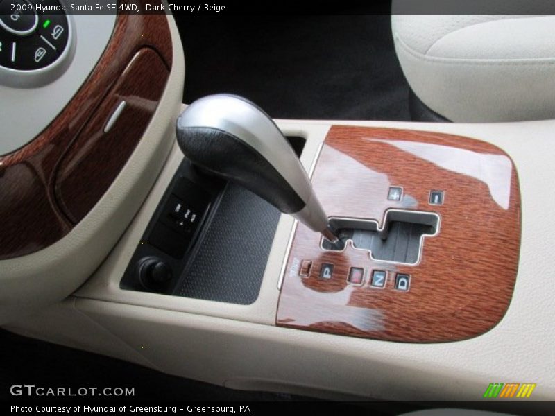 Dark Cherry / Beige 2009 Hyundai Santa Fe SE 4WD