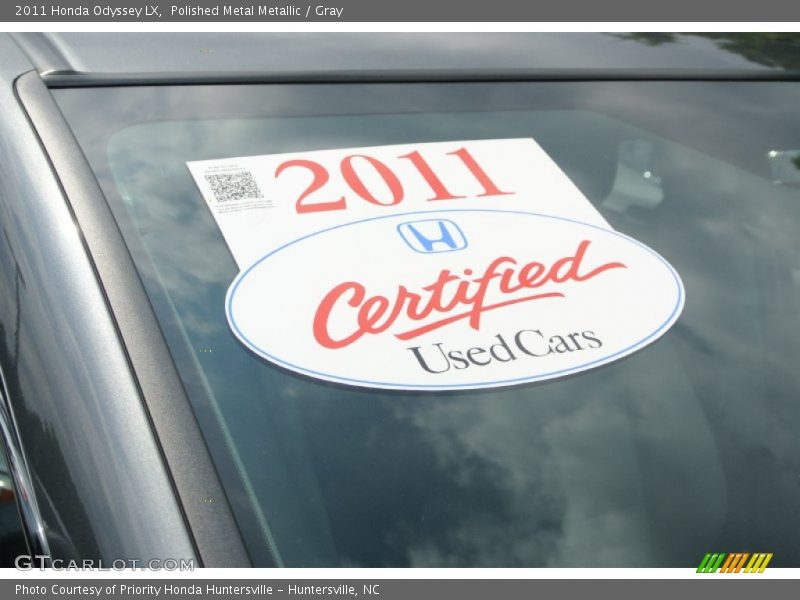 Polished Metal Metallic / Gray 2011 Honda Odyssey LX