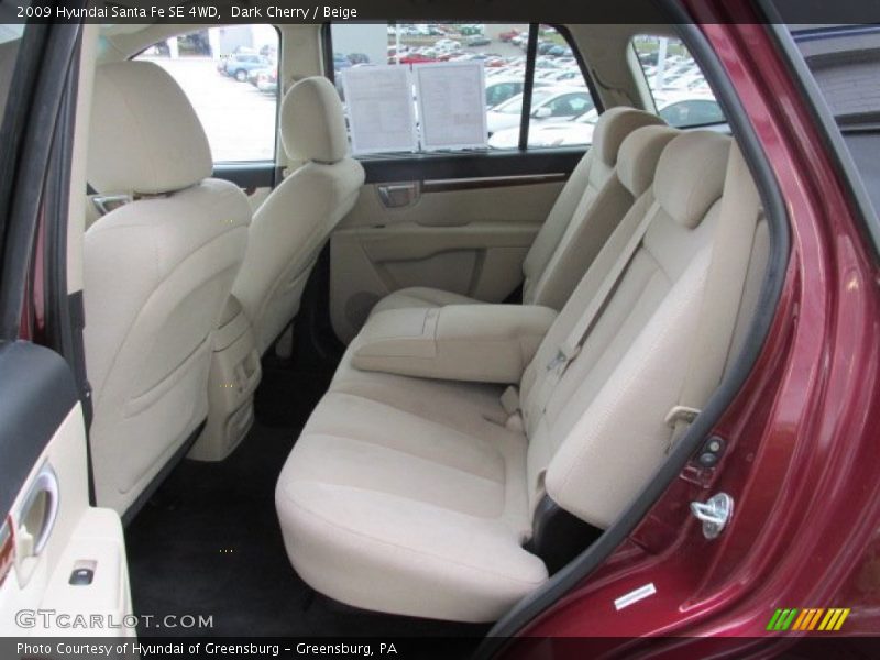 Dark Cherry / Beige 2009 Hyundai Santa Fe SE 4WD