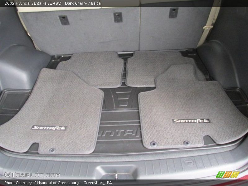 Dark Cherry / Beige 2009 Hyundai Santa Fe SE 4WD