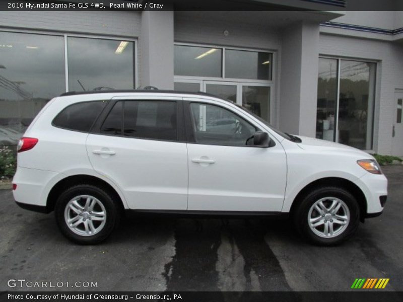 Pearl White / Gray 2010 Hyundai Santa Fe GLS 4WD