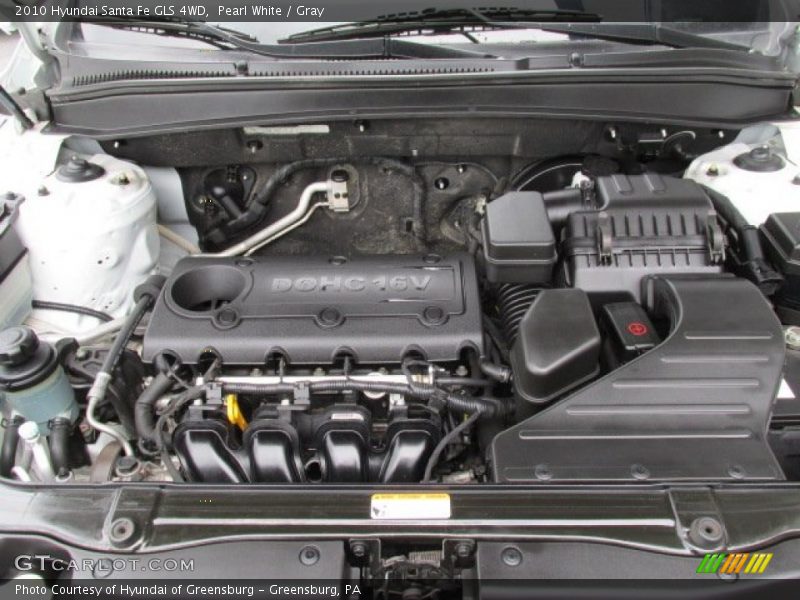 Pearl White / Gray 2010 Hyundai Santa Fe GLS 4WD