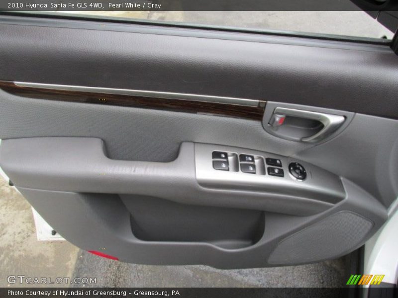 Pearl White / Gray 2010 Hyundai Santa Fe GLS 4WD