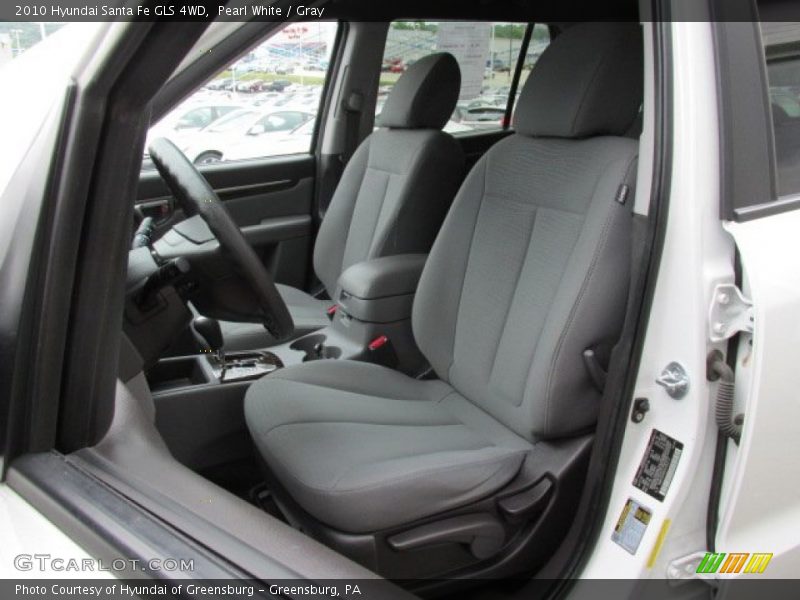 Pearl White / Gray 2010 Hyundai Santa Fe GLS 4WD