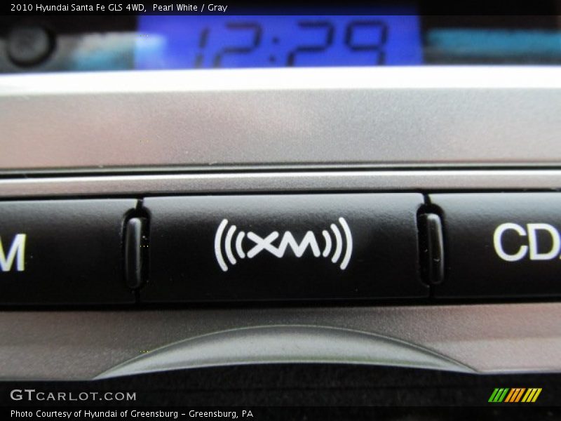 Pearl White / Gray 2010 Hyundai Santa Fe GLS 4WD