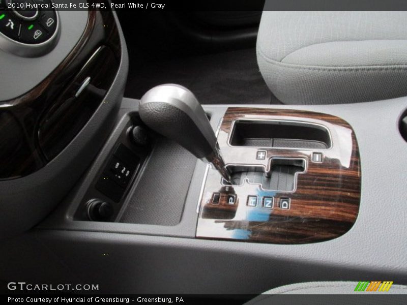 Pearl White / Gray 2010 Hyundai Santa Fe GLS 4WD