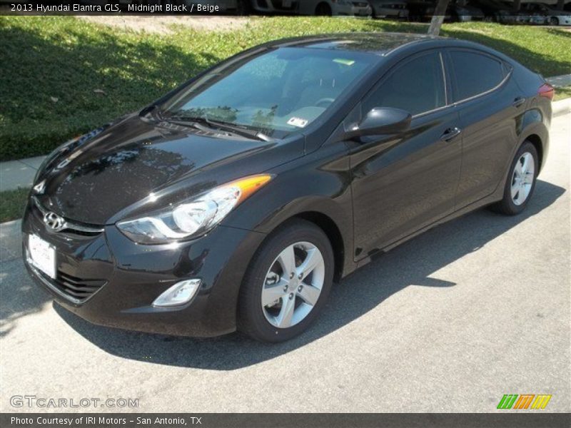 Midnight Black / Beige 2013 Hyundai Elantra GLS
