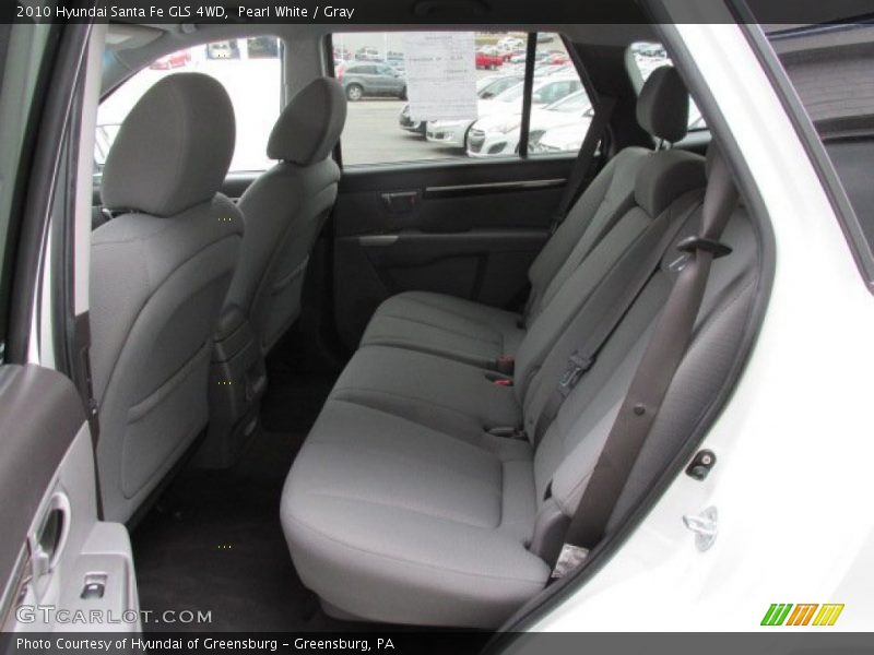 Pearl White / Gray 2010 Hyundai Santa Fe GLS 4WD
