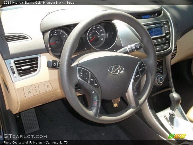 Midnight Black / Beige 2013 Hyundai Elantra GLS