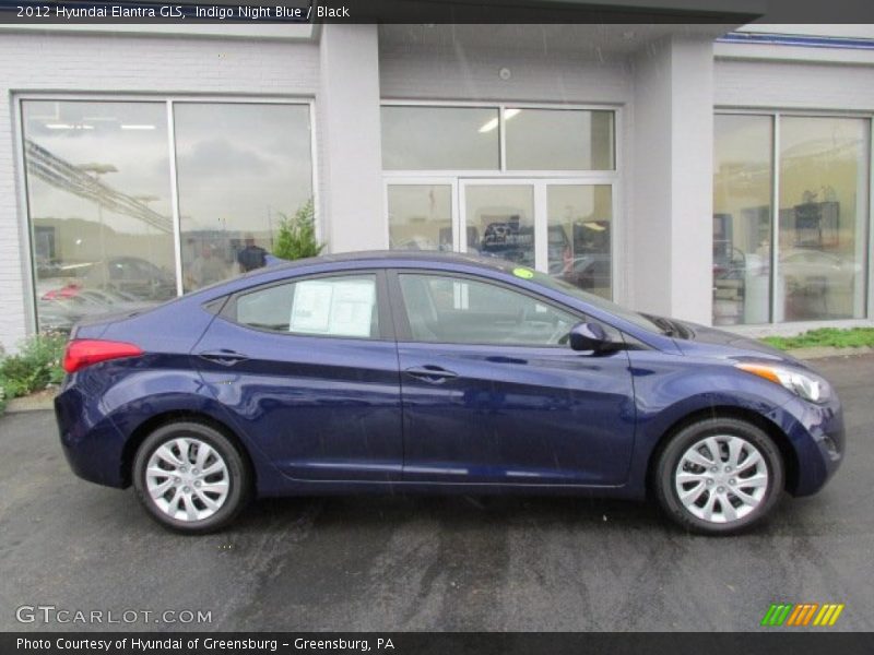 Indigo Night Blue / Black 2012 Hyundai Elantra GLS