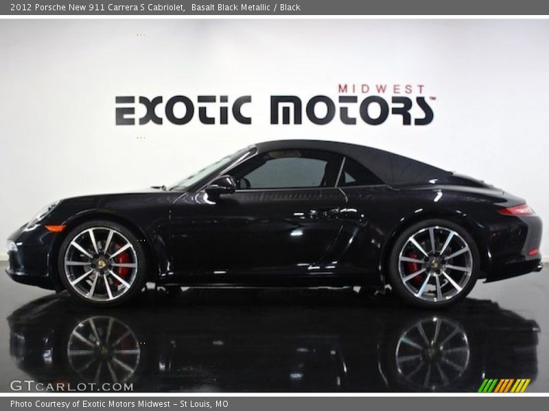 Basalt Black Metallic / Black 2012 Porsche New 911 Carrera S Cabriolet