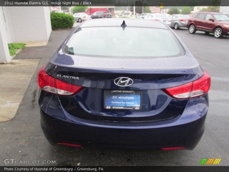 Indigo Night Blue / Black 2012 Hyundai Elantra GLS