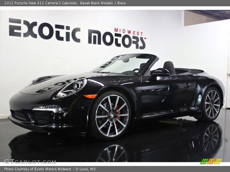 Basalt Black Metallic / Black 2012 Porsche New 911 Carrera S Cabriolet