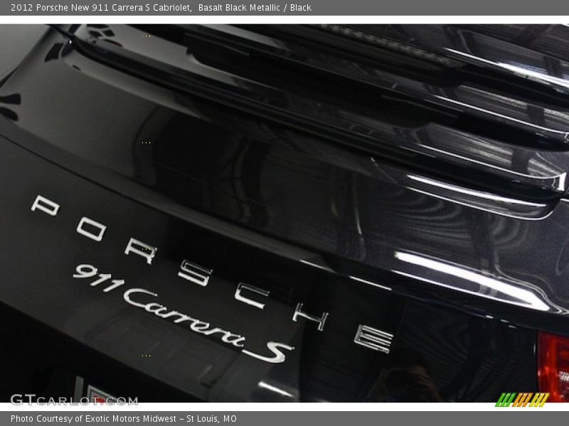 Basalt Black Metallic / Black 2012 Porsche New 911 Carrera S Cabriolet