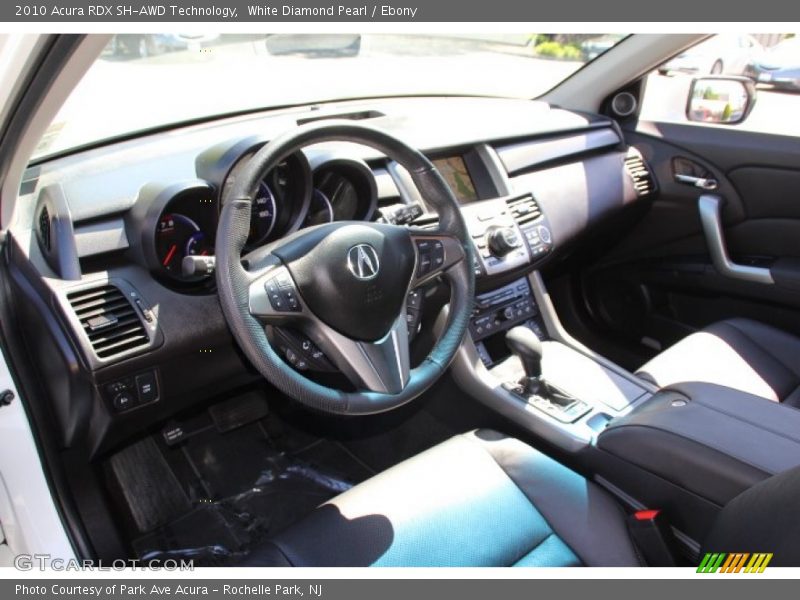 White Diamond Pearl / Ebony 2010 Acura RDX SH-AWD Technology