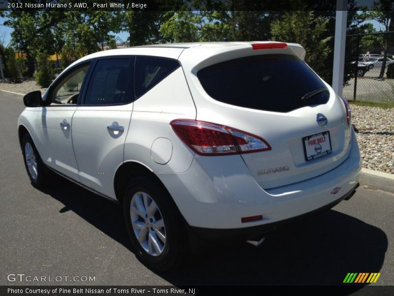 Pearl White / Beige 2012 Nissan Murano S AWD