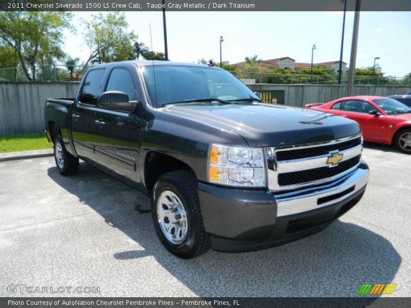 Taupe Gray Metallic / Dark Titanium 2011 Chevrolet Silverado 1500 LS Crew Cab