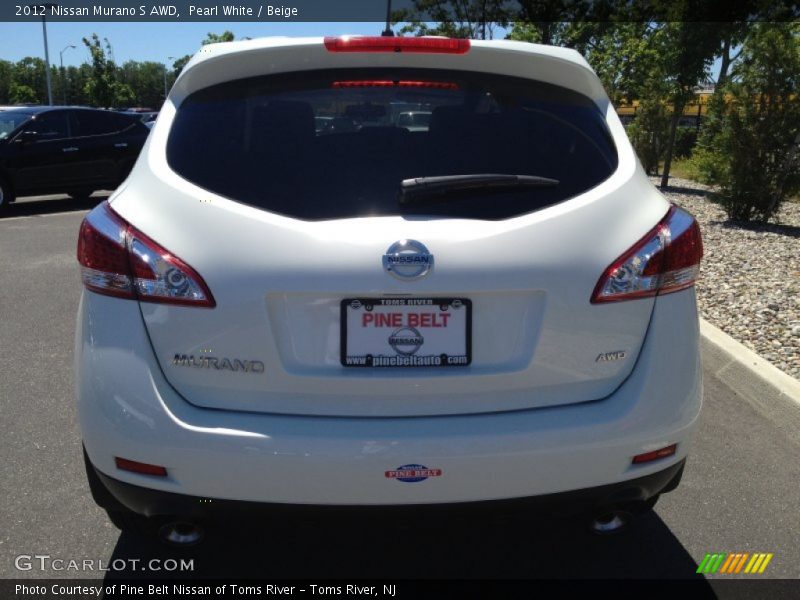 Pearl White / Beige 2012 Nissan Murano S AWD