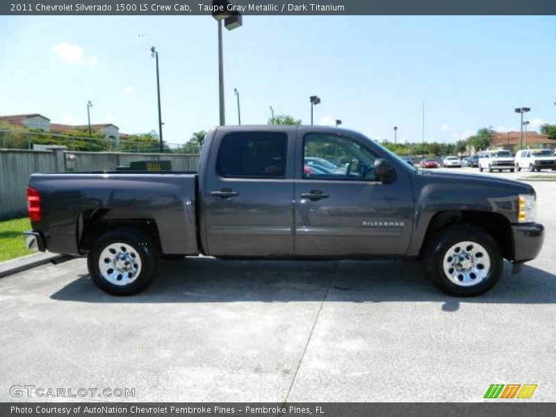 Taupe Gray Metallic / Dark Titanium 2011 Chevrolet Silverado 1500 LS Crew Cab