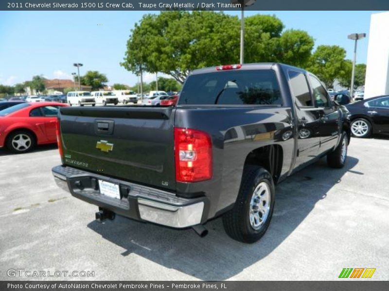 Taupe Gray Metallic / Dark Titanium 2011 Chevrolet Silverado 1500 LS Crew Cab