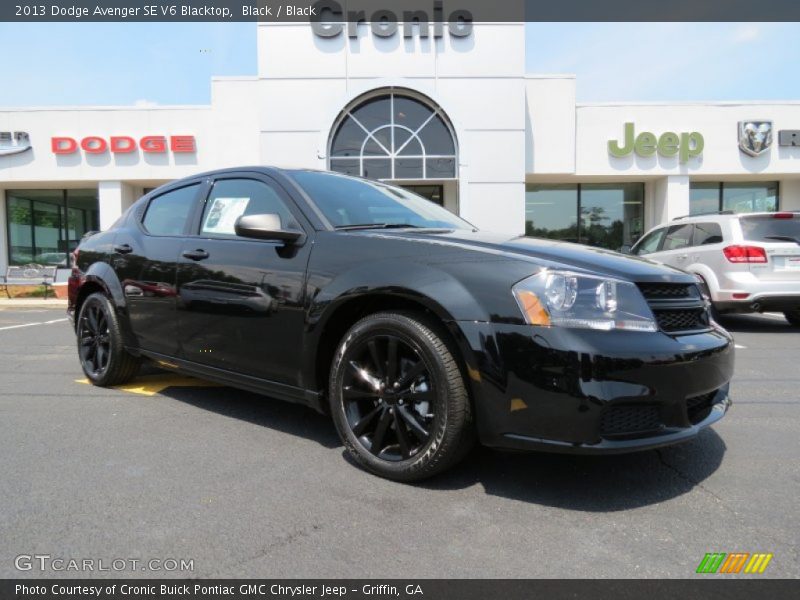 Black / Black 2013 Dodge Avenger SE V6 Blacktop