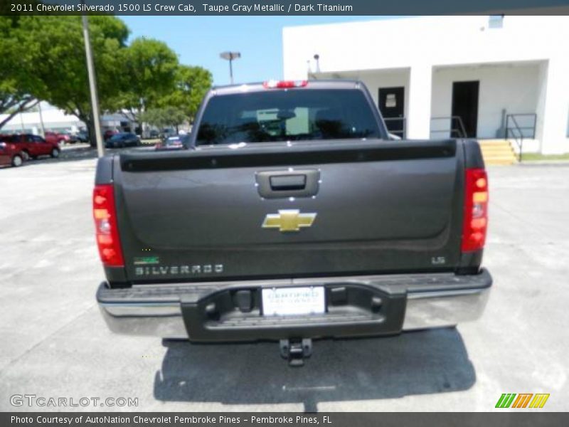 Taupe Gray Metallic / Dark Titanium 2011 Chevrolet Silverado 1500 LS Crew Cab