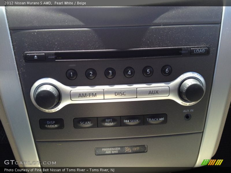 Pearl White / Beige 2012 Nissan Murano S AWD