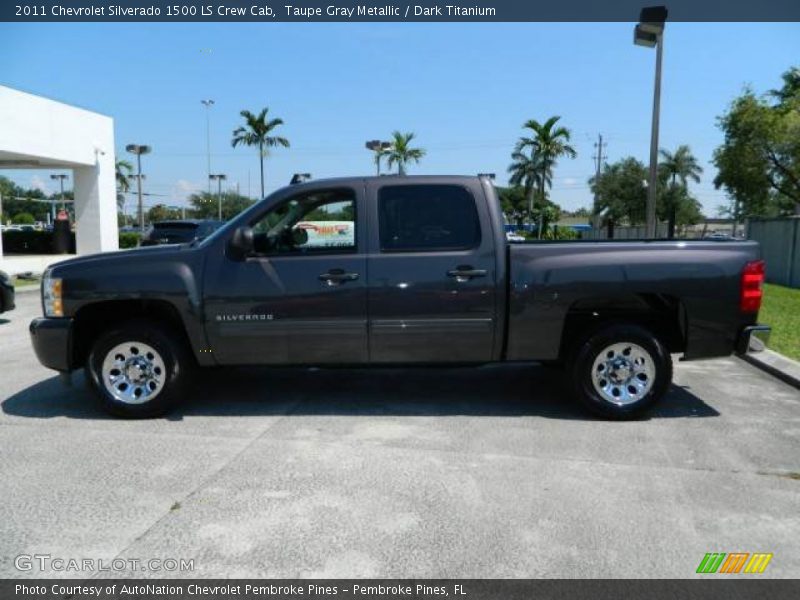 Taupe Gray Metallic / Dark Titanium 2011 Chevrolet Silverado 1500 LS Crew Cab