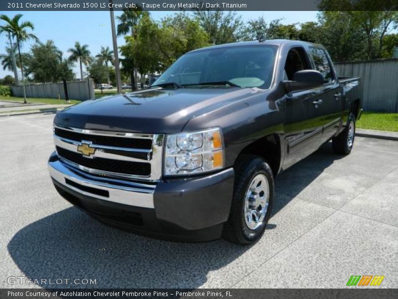 Taupe Gray Metallic / Dark Titanium 2011 Chevrolet Silverado 1500 LS Crew Cab
