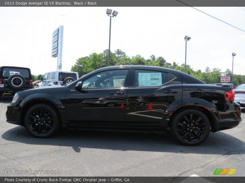 Black / Black 2013 Dodge Avenger SE V6 Blacktop