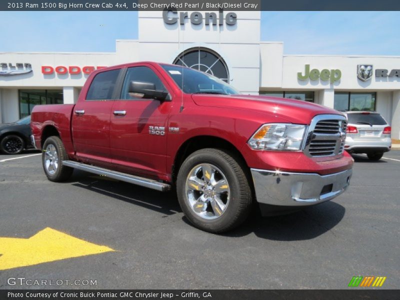 Deep Cherry Red Pearl / Black/Diesel Gray 2013 Ram 1500 Big Horn Crew Cab 4x4