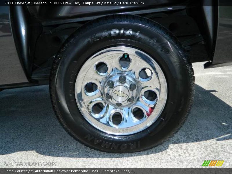 Taupe Gray Metallic / Dark Titanium 2011 Chevrolet Silverado 1500 LS Crew Cab