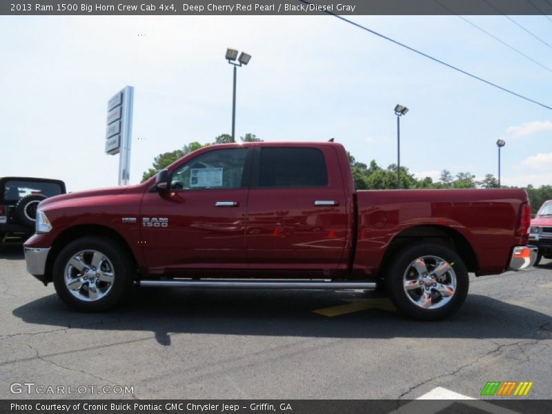 Deep Cherry Red Pearl / Black/Diesel Gray 2013 Ram 1500 Big Horn Crew Cab 4x4