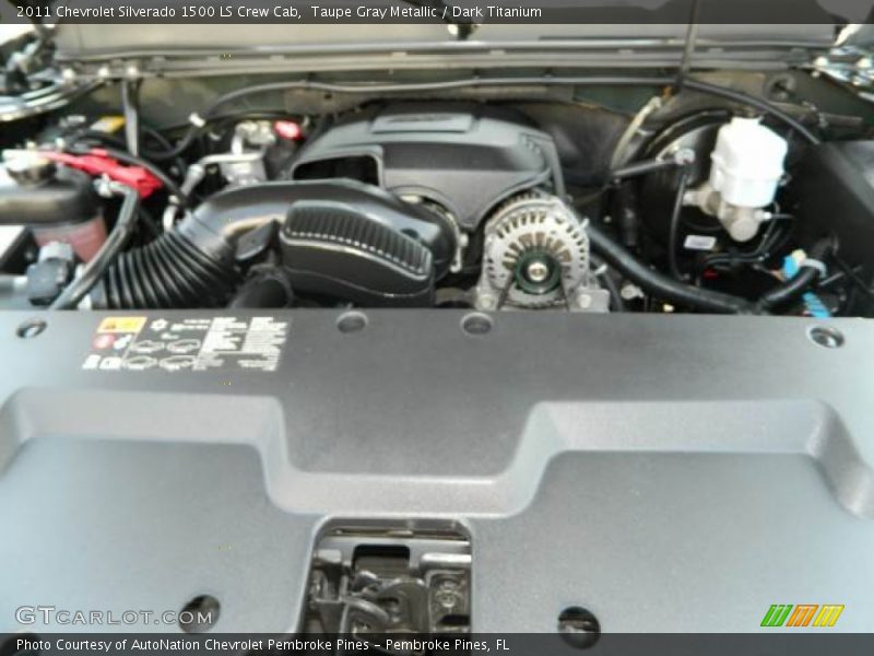 Taupe Gray Metallic / Dark Titanium 2011 Chevrolet Silverado 1500 LS Crew Cab