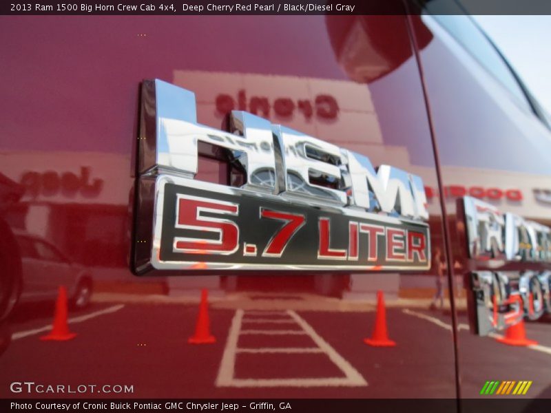 Deep Cherry Red Pearl / Black/Diesel Gray 2013 Ram 1500 Big Horn Crew Cab 4x4