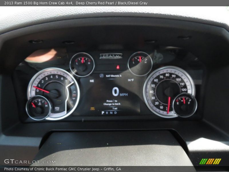 Deep Cherry Red Pearl / Black/Diesel Gray 2013 Ram 1500 Big Horn Crew Cab 4x4