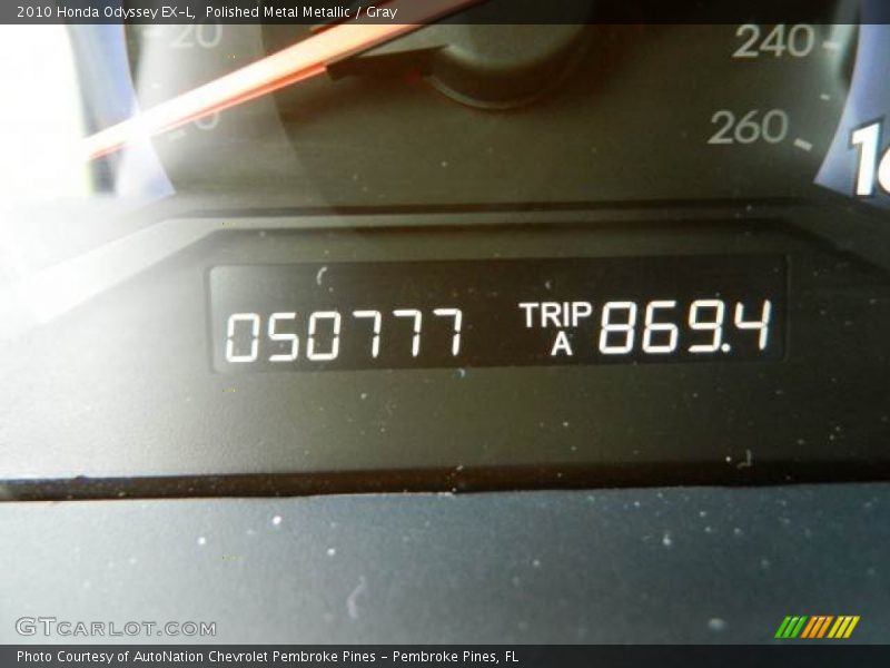 Polished Metal Metallic / Gray 2010 Honda Odyssey EX-L