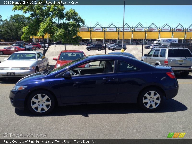 Royal Blue Pearl / Gray 2010 Honda Civic LX Coupe