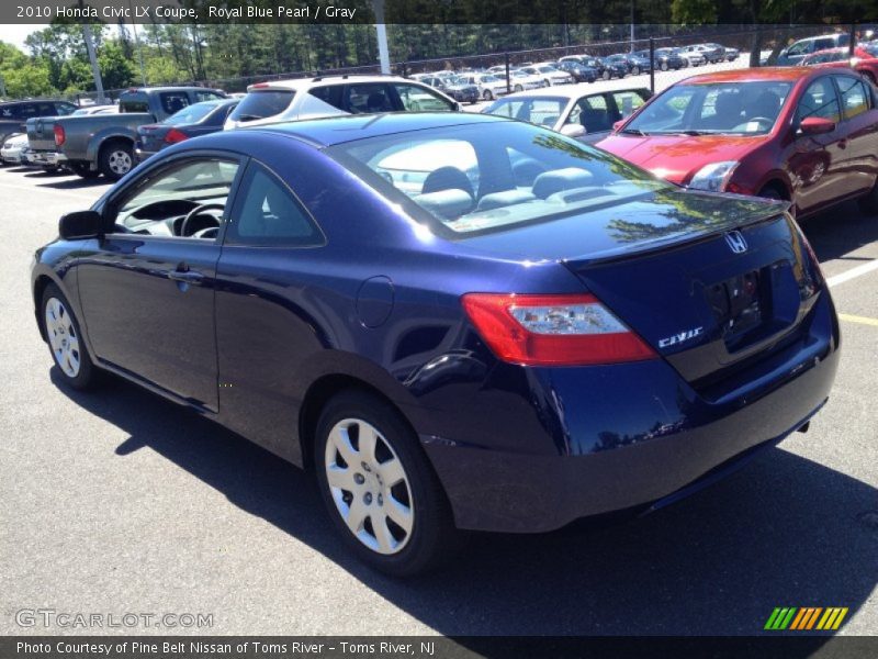 Royal Blue Pearl / Gray 2010 Honda Civic LX Coupe
