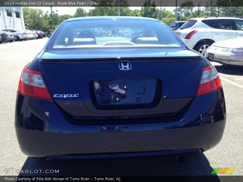 Royal Blue Pearl / Gray 2010 Honda Civic LX Coupe