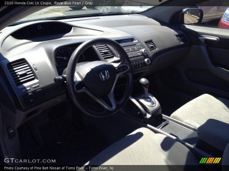 Royal Blue Pearl / Gray 2010 Honda Civic LX Coupe