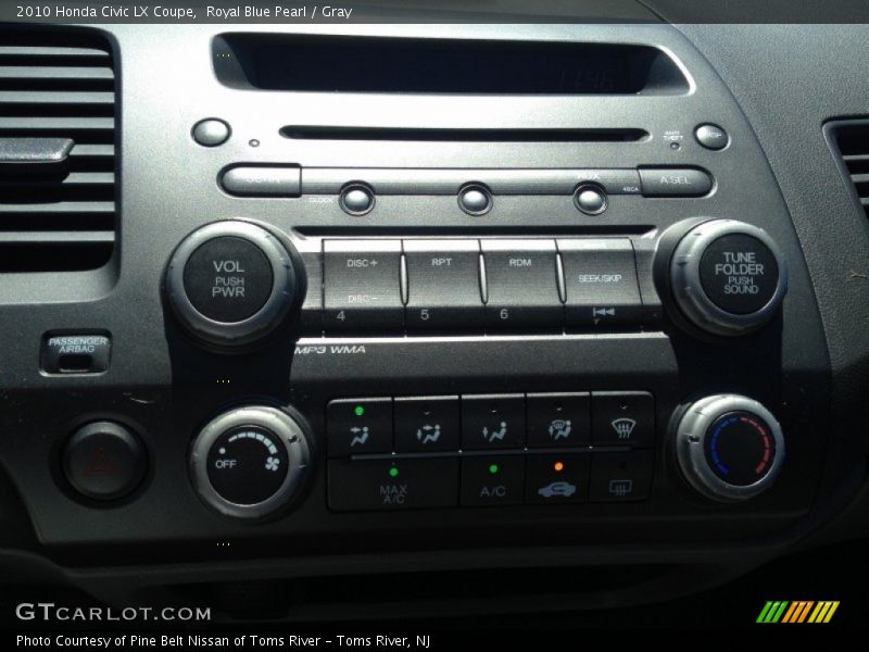 Royal Blue Pearl / Gray 2010 Honda Civic LX Coupe