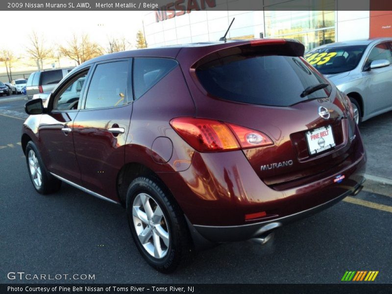 Merlot Metallic / Beige 2009 Nissan Murano SL AWD