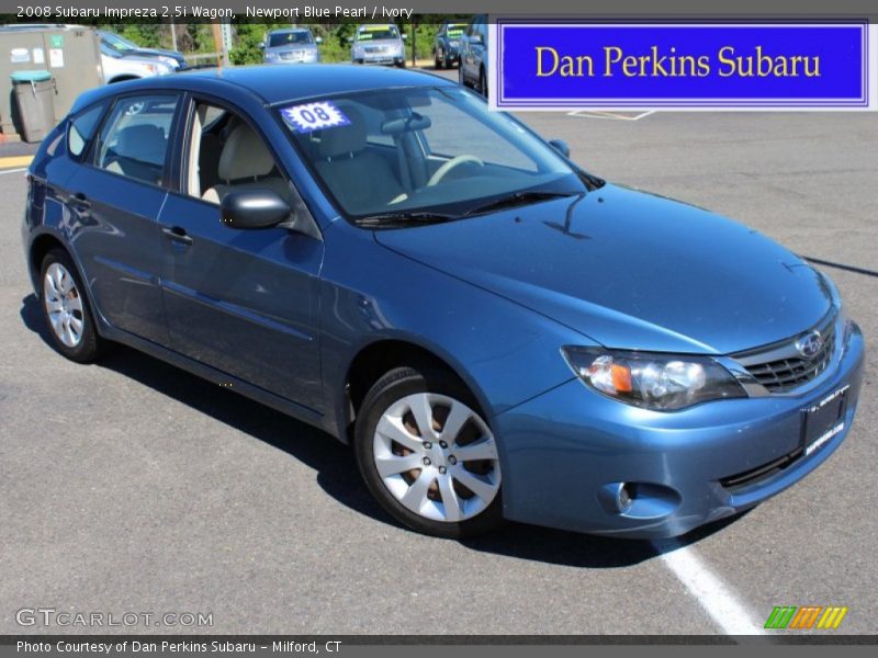 Newport Blue Pearl / Ivory 2008 Subaru Impreza 2.5i Wagon