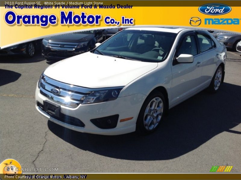 White Suede / Medium Light Stone 2010 Ford Fusion SE