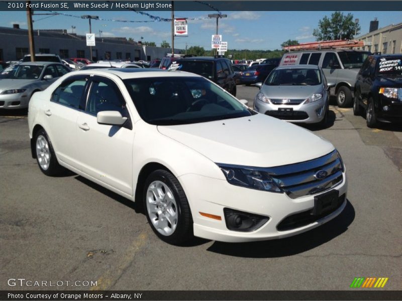 White Suede / Medium Light Stone 2010 Ford Fusion SE
