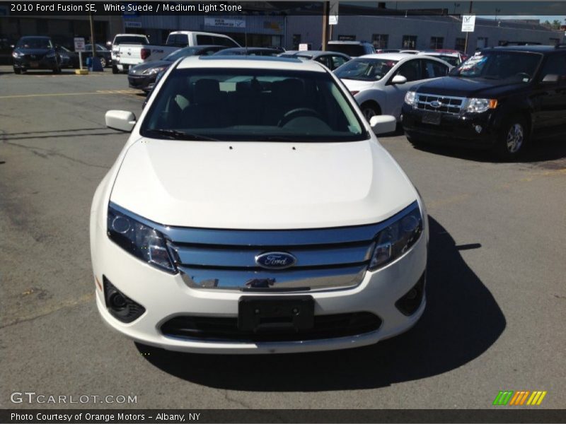White Suede / Medium Light Stone 2010 Ford Fusion SE
