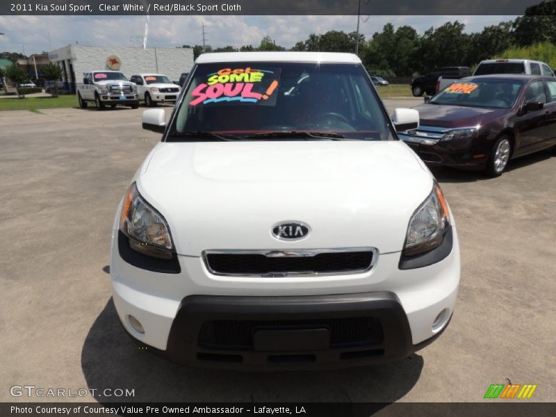 Clear White / Red/Black Sport Cloth 2011 Kia Soul Sport